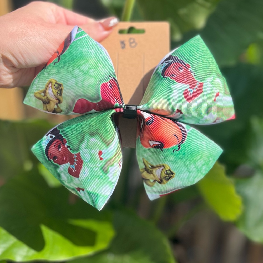 Green Disney Princess Hair Bow